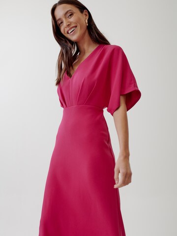 Robe 'VALARIE' Tussah en rose