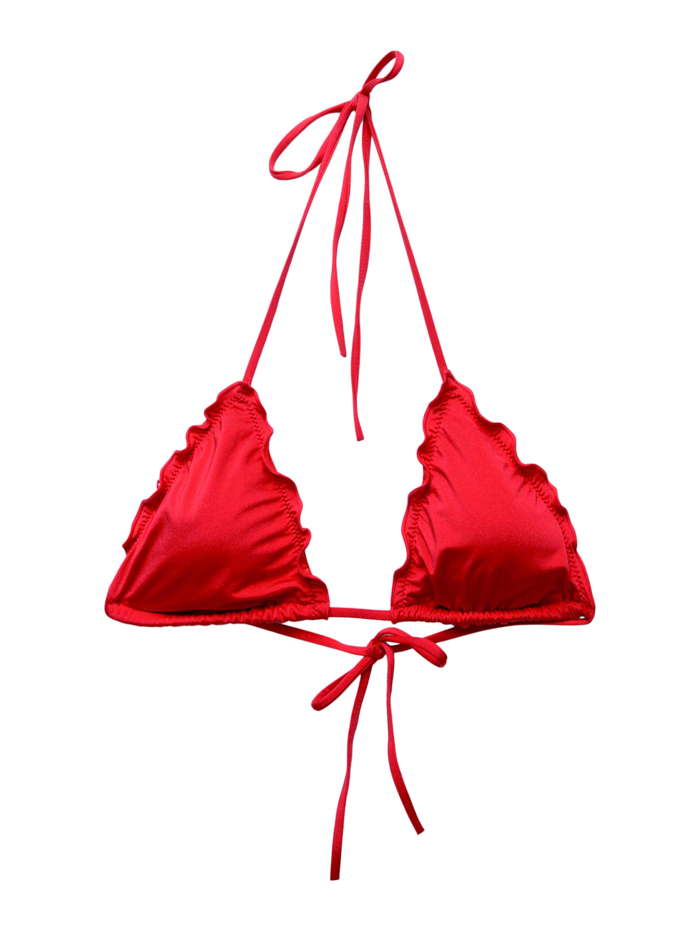 Triunghi Sutien costum de baie de la Pull&Bear pe roșu: față