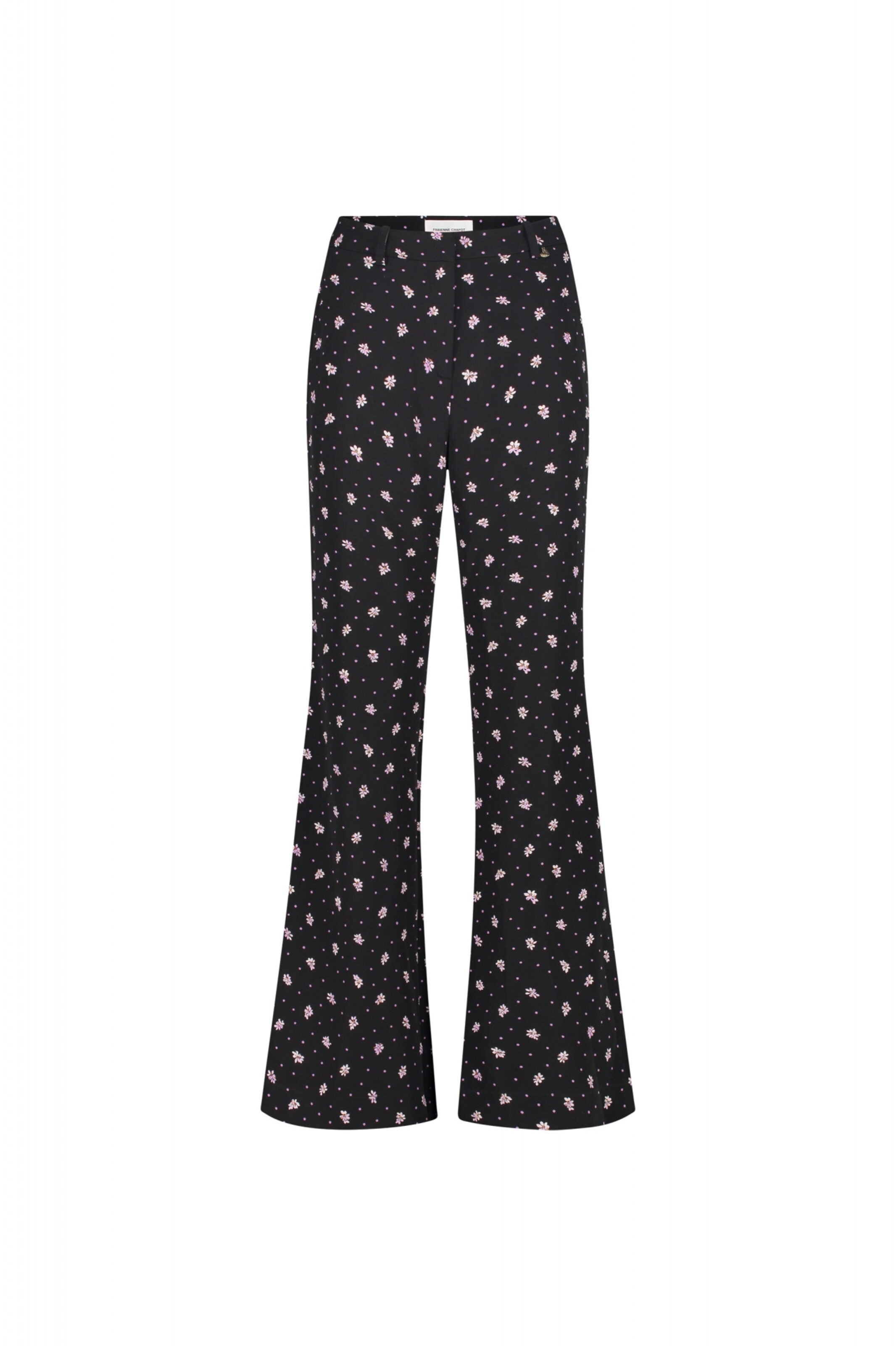 Fabienne Chapot Flared Trousers in Black: front