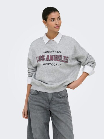 Jaqueline de Yong Sweatshirt 'Mesa' in Grey: front