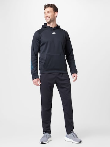 ADIDAS PERFORMANCE Tapered Workout Pants 'Run Icons' in Black