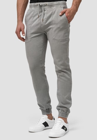 Regular Pantalon cargo INDICODE JEANS en gris : devant