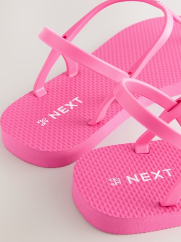 Next T-Bar Sandals in Pink