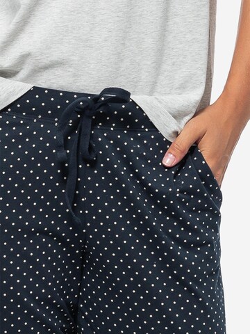 SCHIESSER Pajama 'Cotton' in Blue