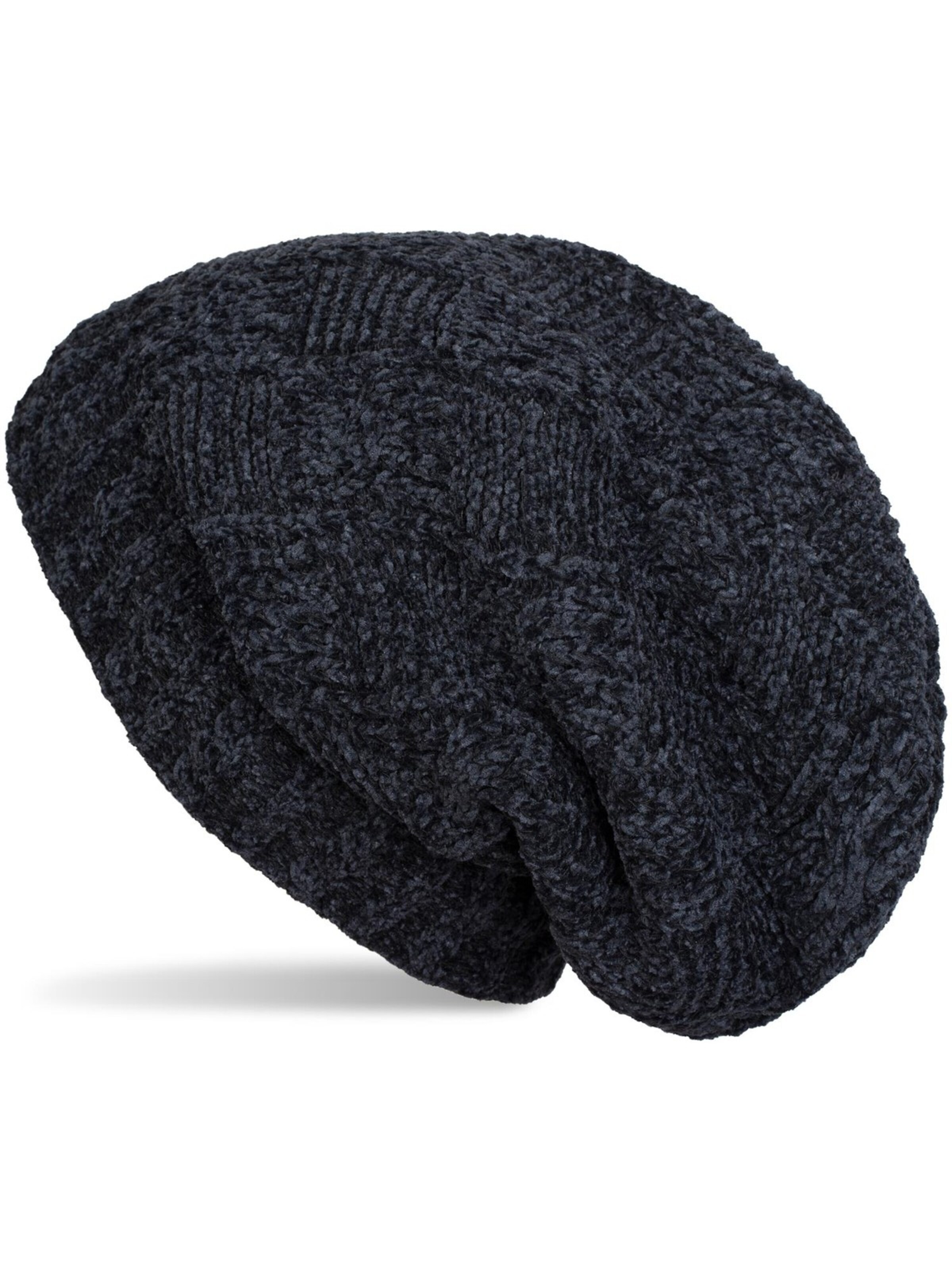 styleBREAKER Mütze 'Chenille Beanie Mütze mit Flecht Muster'‌‌‌‌‌ in 54-64 in nachtblau, Produktansicht