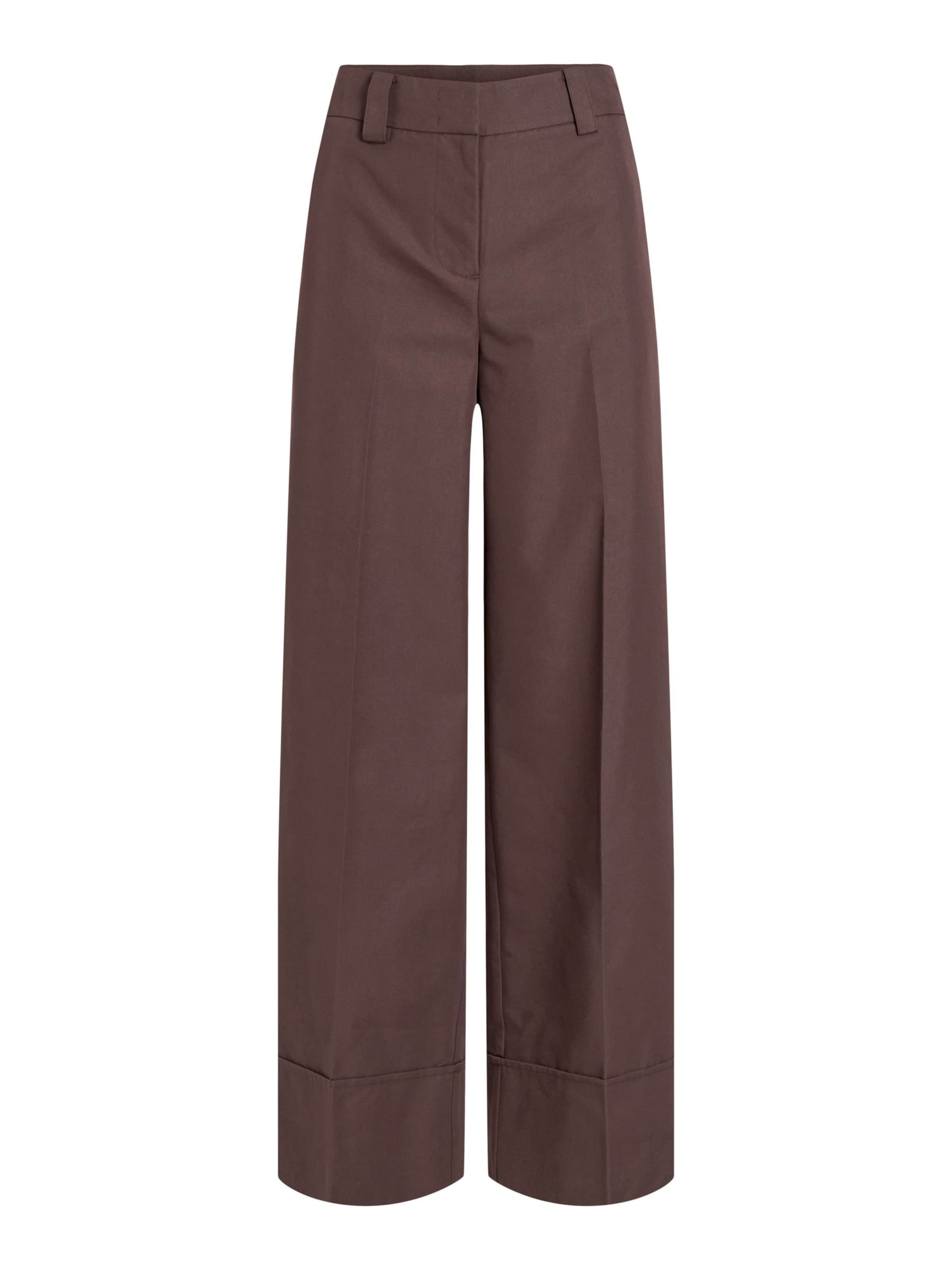 ROUGE EDIT Wide Leg Bukser i brun: forside