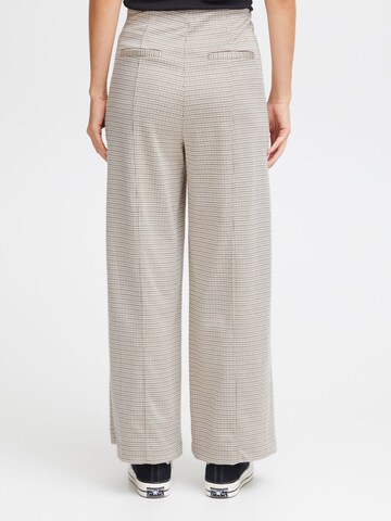 ICHI - Pierna ancha Pantalón 'KATE' en beige