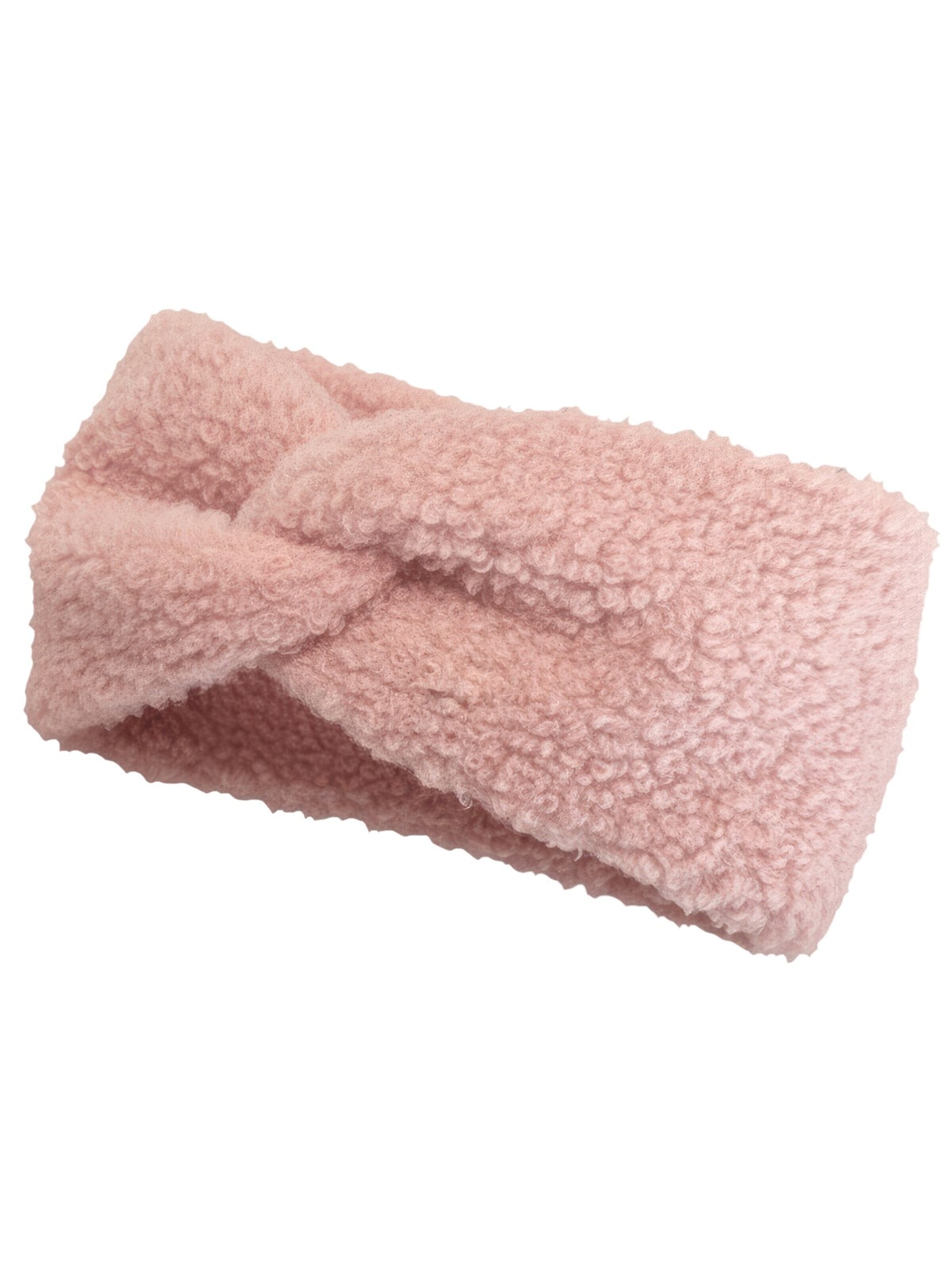 styleBREAKER Headband 'Stirnband in Teddyfell Optik' in Pink: front