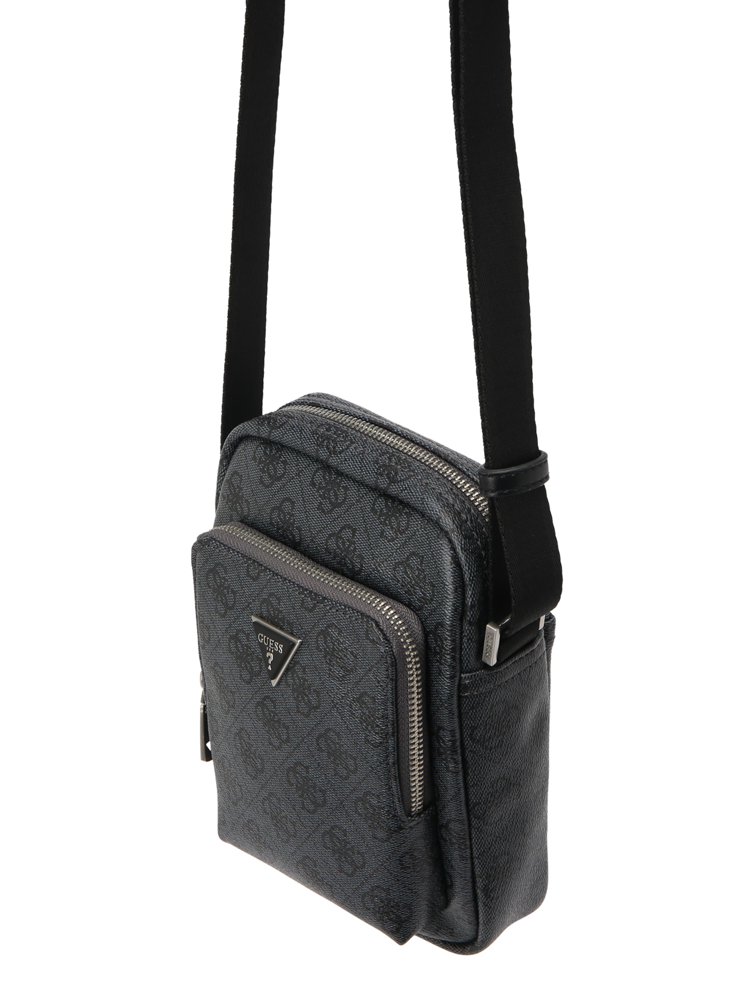 GUESS Umhängetasche 'MILANO XBODY W FRONT POCKET' in Schwarz: Vorderseite