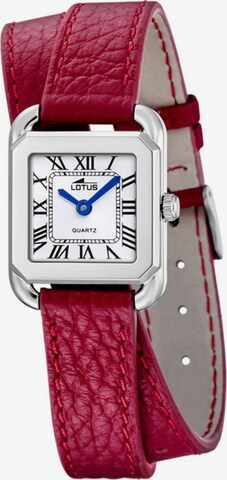 Montre à affichage analogique Lotus en rouge : devant
