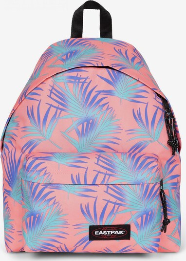 EASTPAK Sac à dos 'Padded Pak'r' en turquoise / violet / rose clair, Vue avec produit