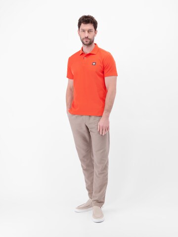 LERROS Poloshirt mit Waffelstruktur aus 100 % Baumwolle in Rot
