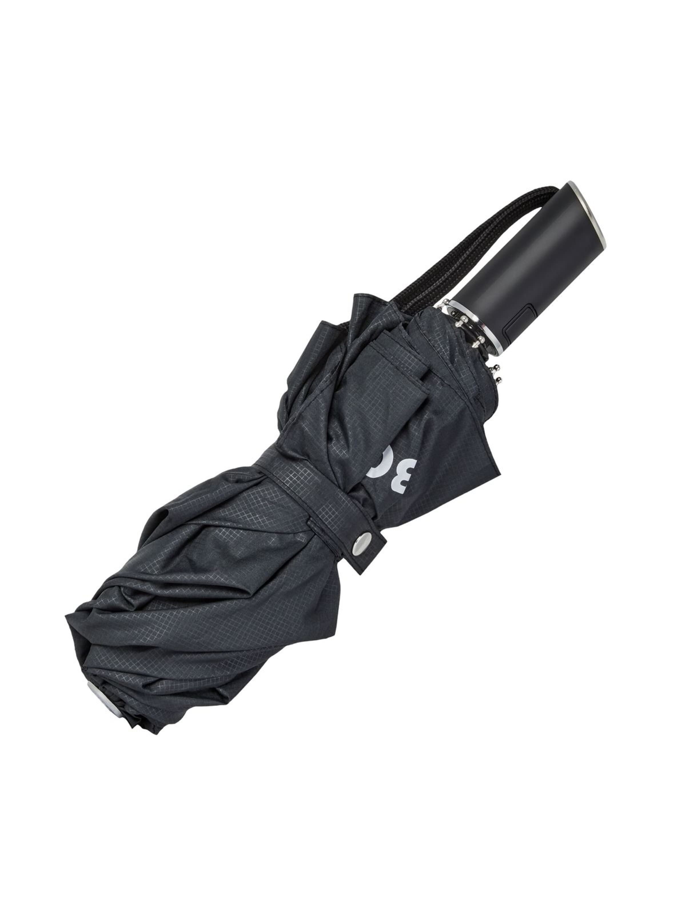 BOSS Paraplu 'Pocket umbrella Loop' in Zwart