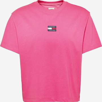 T-shirt Tommy Jeans en rose : devant