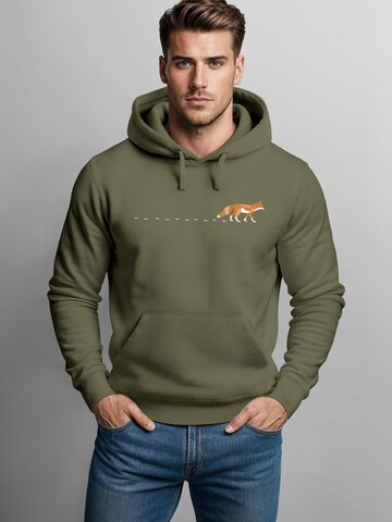 Neverless Sweatshirt 'Walking Fox'‌‌‌‌‌‌‌‌‌‌ in Grün