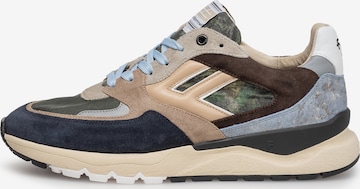 Sneaker bassa 'De Treener 01' di Floris van Bommel in verde: frontale