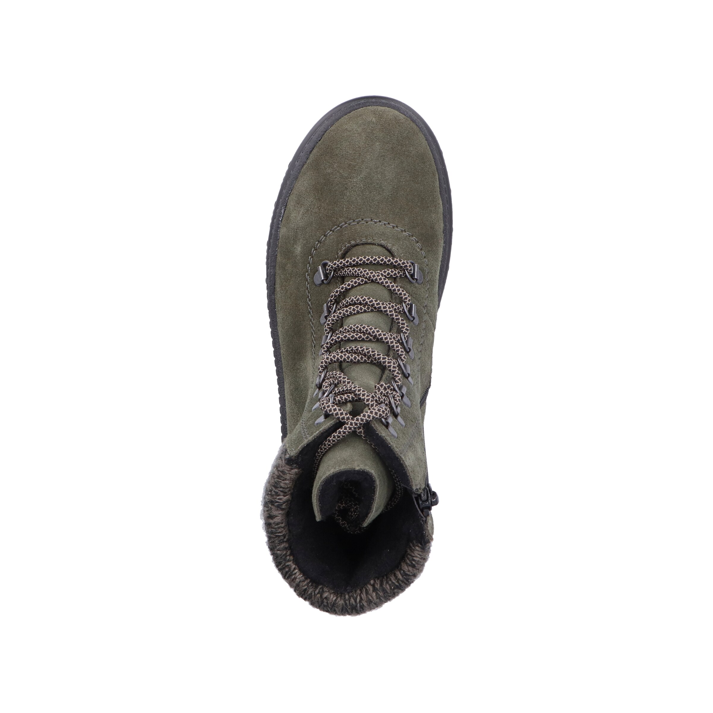 Rieker Lace-Up Ankle Boots in Green