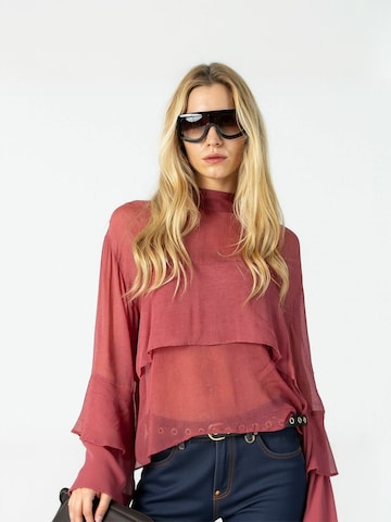 Maglietta ' Ruffles ' di Coster Copenhagen in rosa: frontale