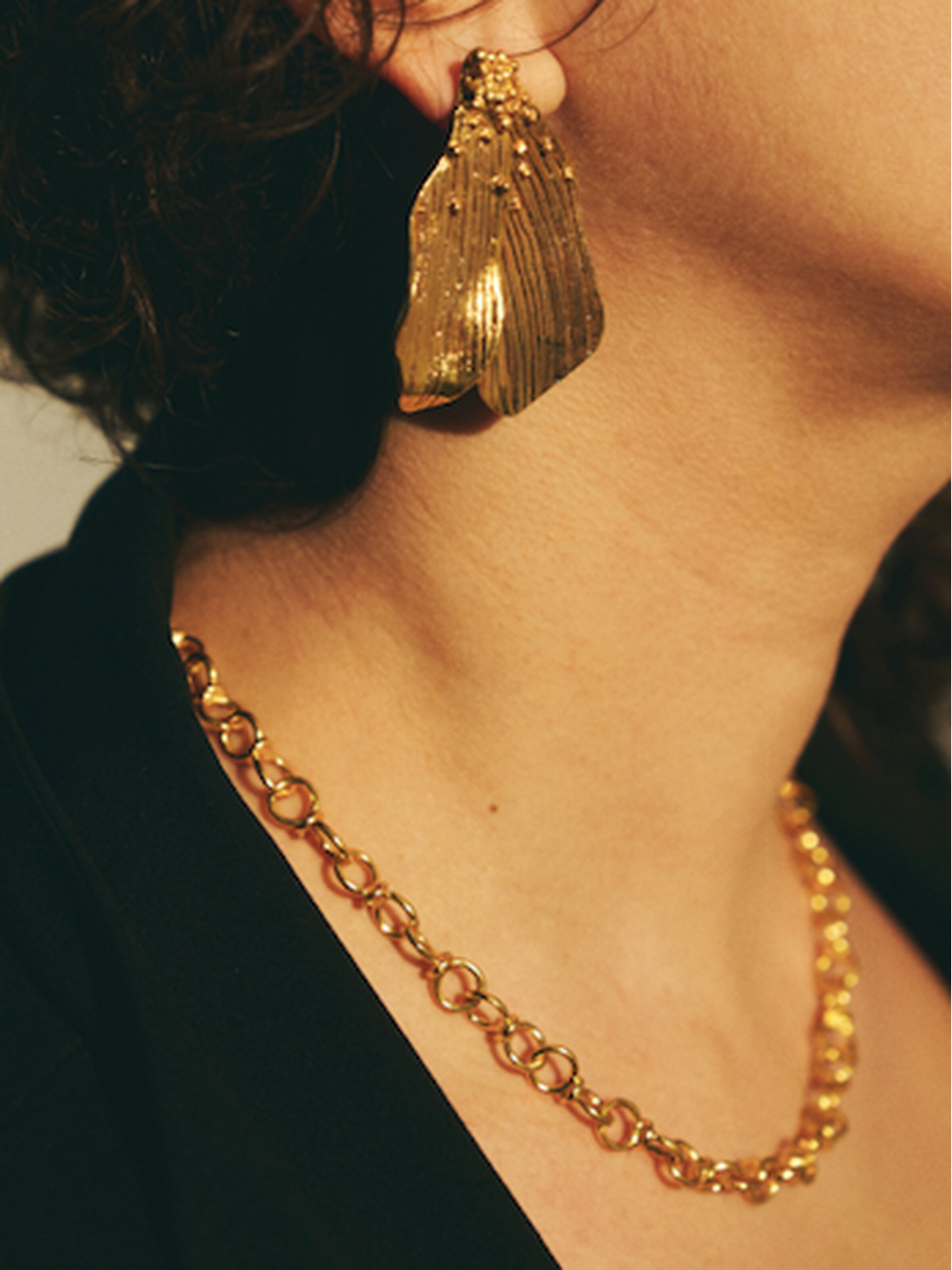 Les Reines Ketting 'Authenticity - Chain Necklace 24K Gold Plated' in Goud