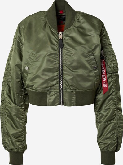 ALPHA INDUSTRIES Övergångsjacka 'MA-1' i oliv / röd / vit, Produktvy