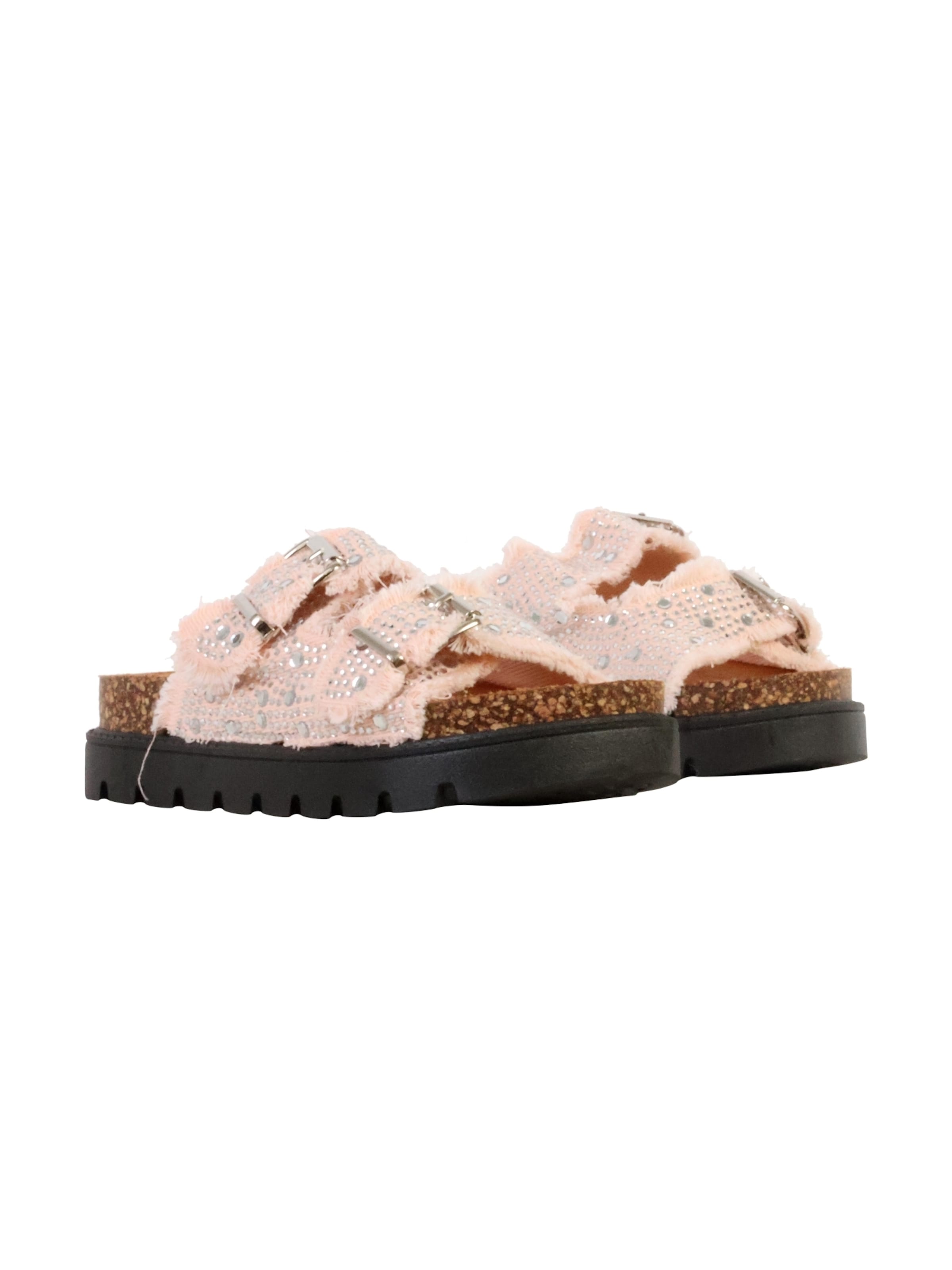 Super Mode Mule 'Bestelle Riemchenpantoletten' in Pink