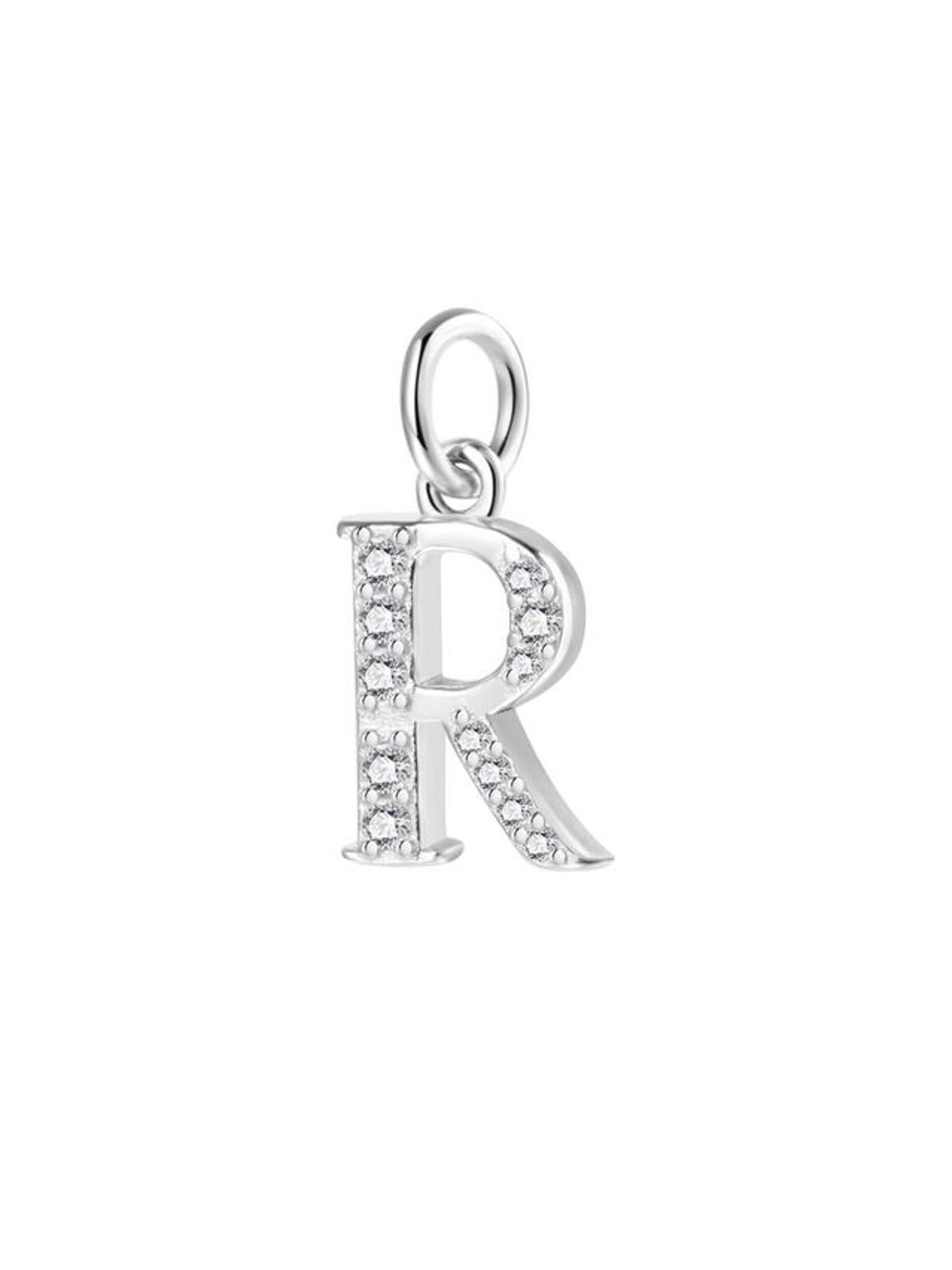 Hey Happiness Necklace 'Letter R' in Silver