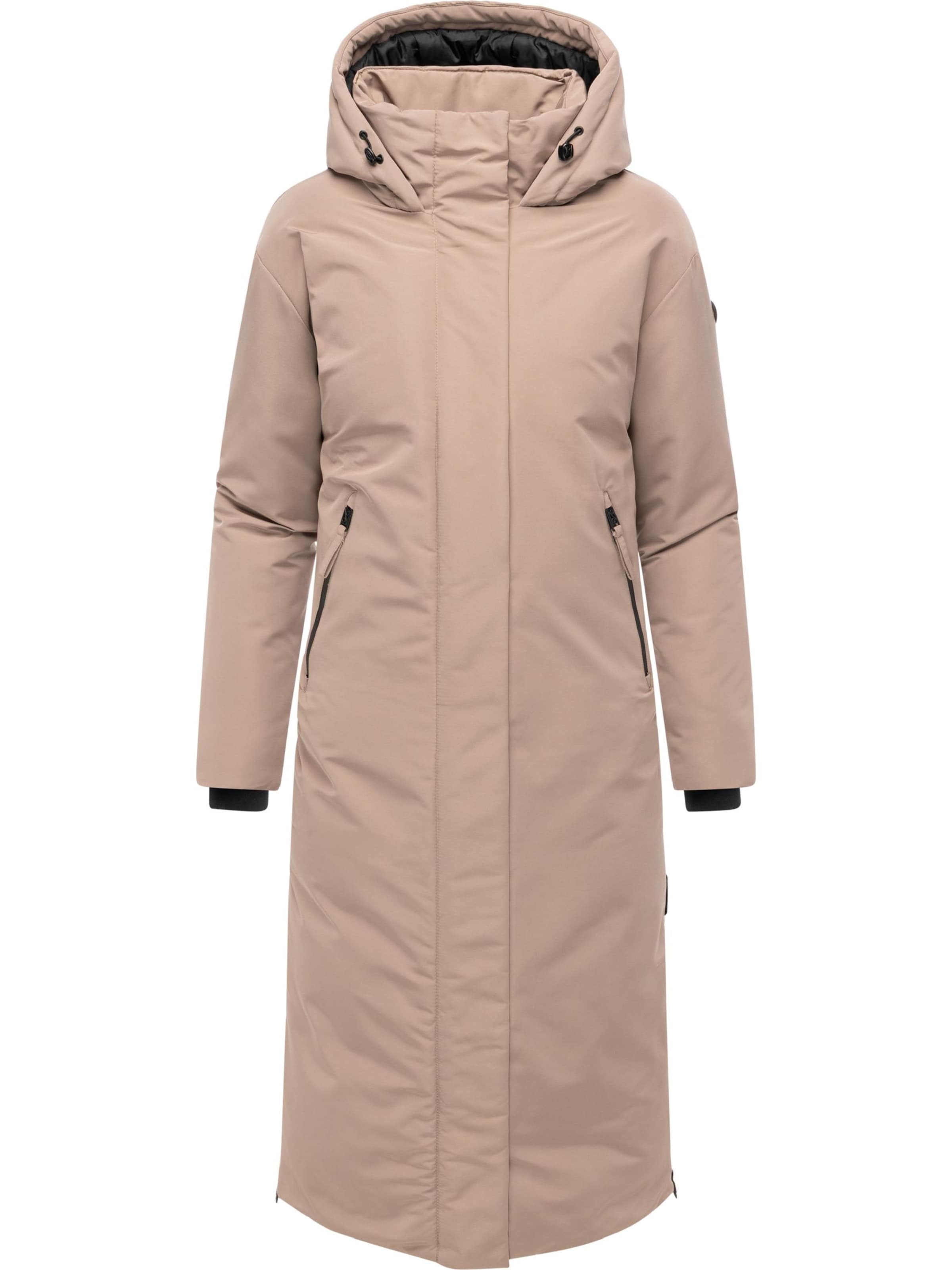 NAVAHOO Wintermantel 'Schneewächter 14' in Bruin: voorkant