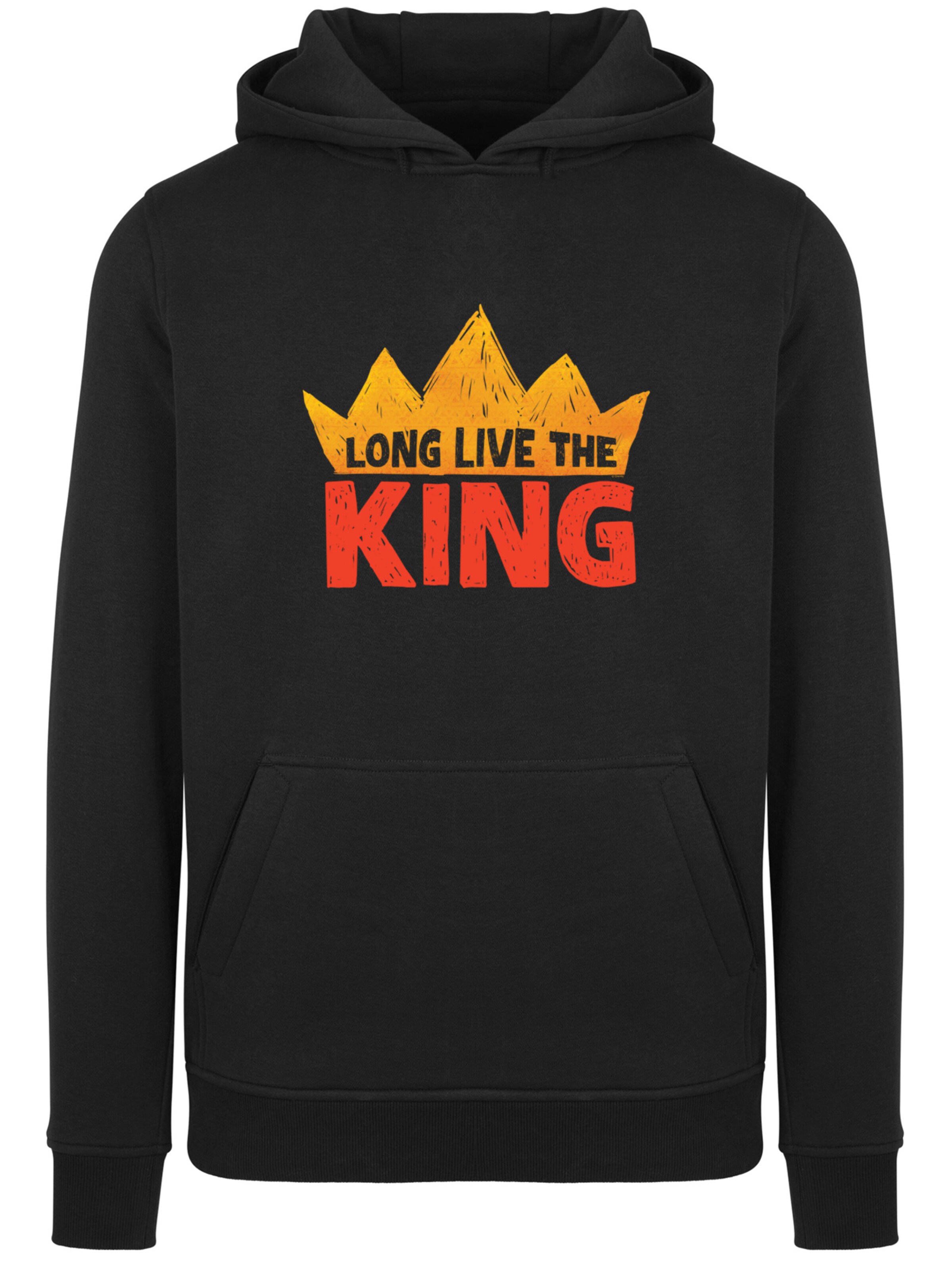 F4NT4STIC Sweatshirt 'Disney König der Löwen Movie Long Live The King' in Schwarz: Vorderseite