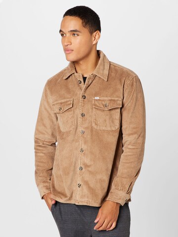 LTB Comfort fit Button Up Shirt 'YALOHO' in Beige: front