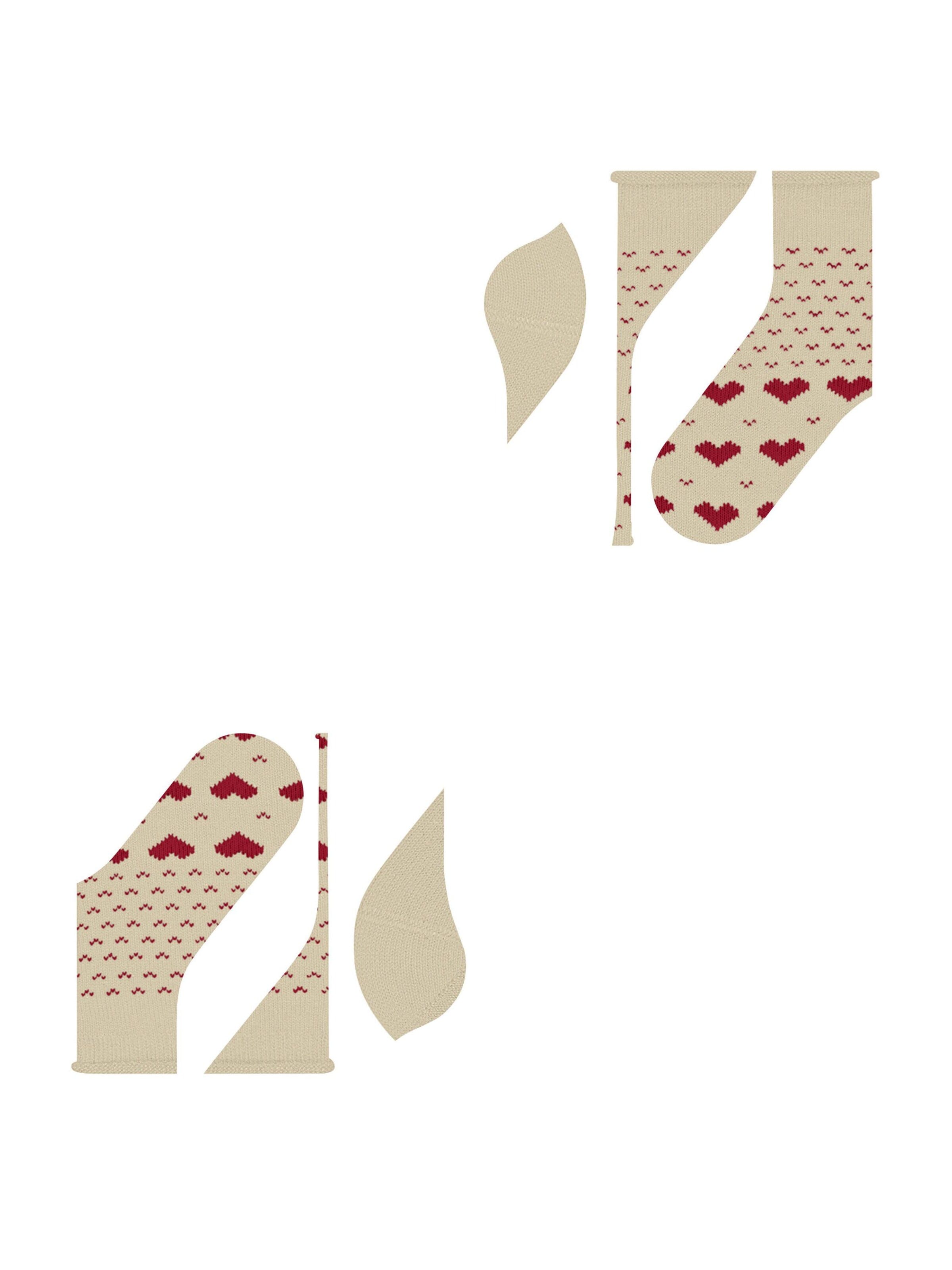 ESPRIT Socken 'Warming Hearts'‌‌‌‌‌‌‌‌ in Beige