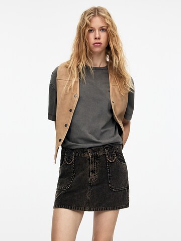 Pull&Bear Skirt in Brown: front