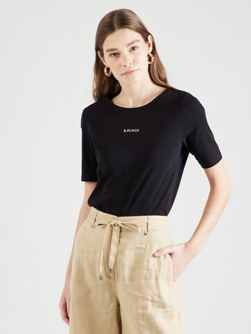 s.Oliver T-Shirt in Schwarz: Vorderseite