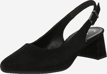 GABOR - Sapatos abertos atrás em preto: frente