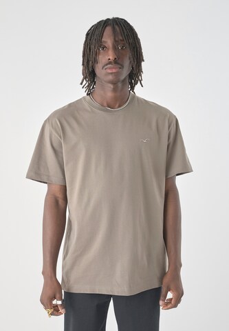 Cleptomanicx T-Shirt 'Ligull Boxy 2' in Braun: Vorderseite
