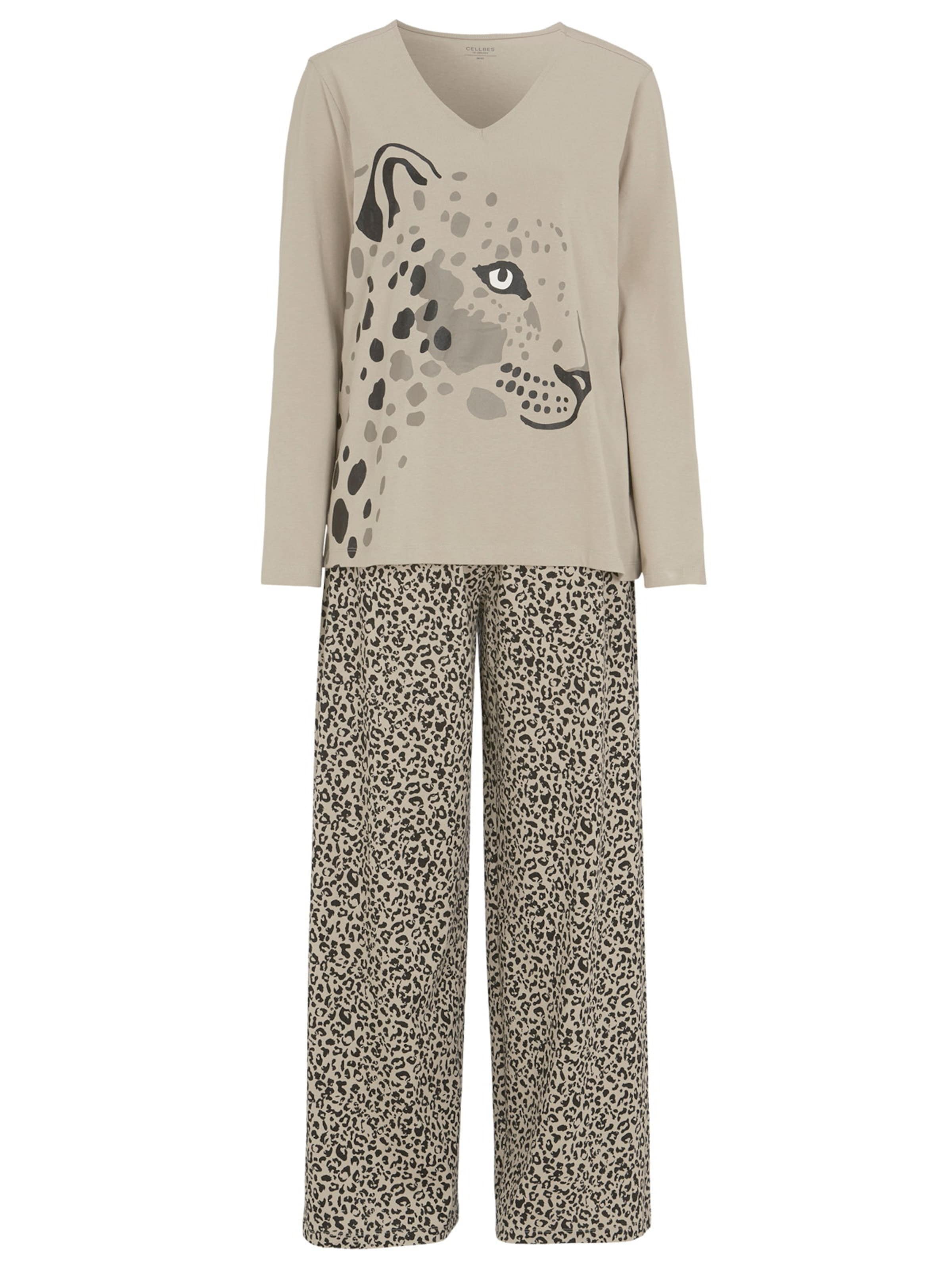Cellbes of Sweden Pyjama in Beige: voorkant