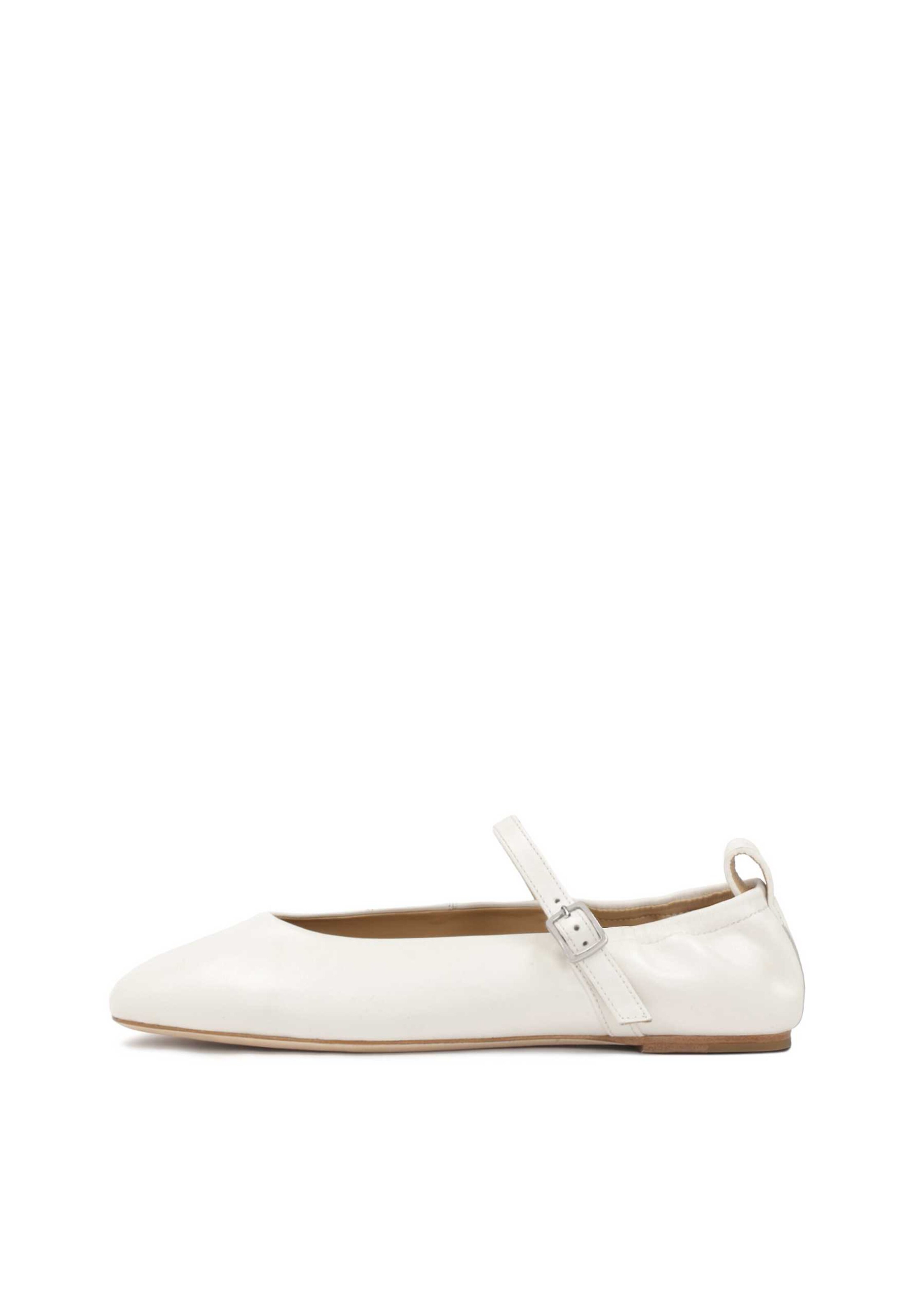 Ballerina con cinturino di Kazar Studio in bianco: frontale