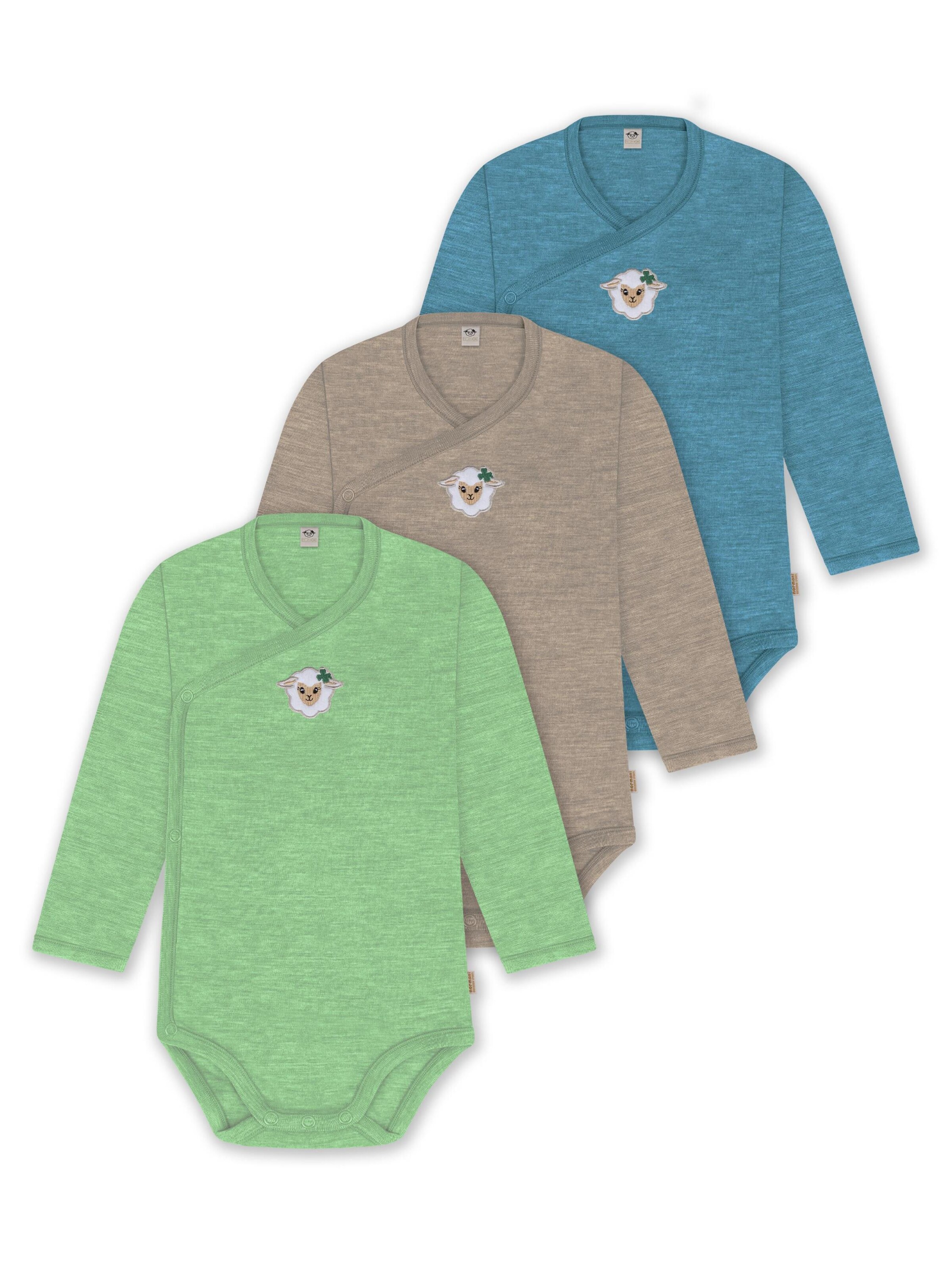 Barboteuse / body normani en mélange de couleurs : devant