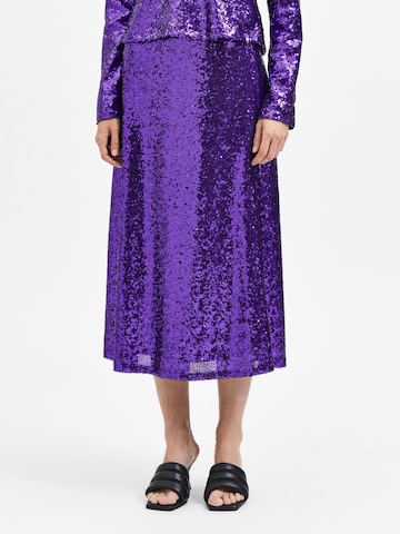 SELECTED FEMME - Saia 'Sola' em roxo: frente