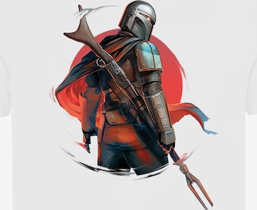 F4NT4STIC Shirt 'Star Wars The Mandalorian Blaster Rifles' in Weiß: Vorderseite