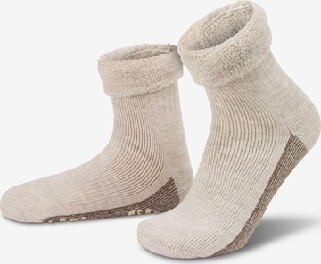 Chaussettes normani en beige : devant