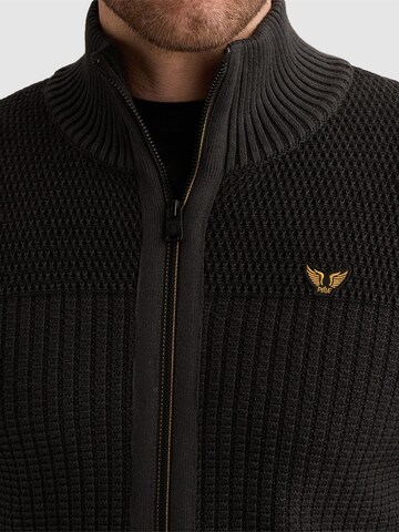 PME Legend Knit cardigan 'Cardigan with zipper closure and flight pocket' in Grey