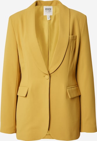 Blazer River Island en jaune : devant