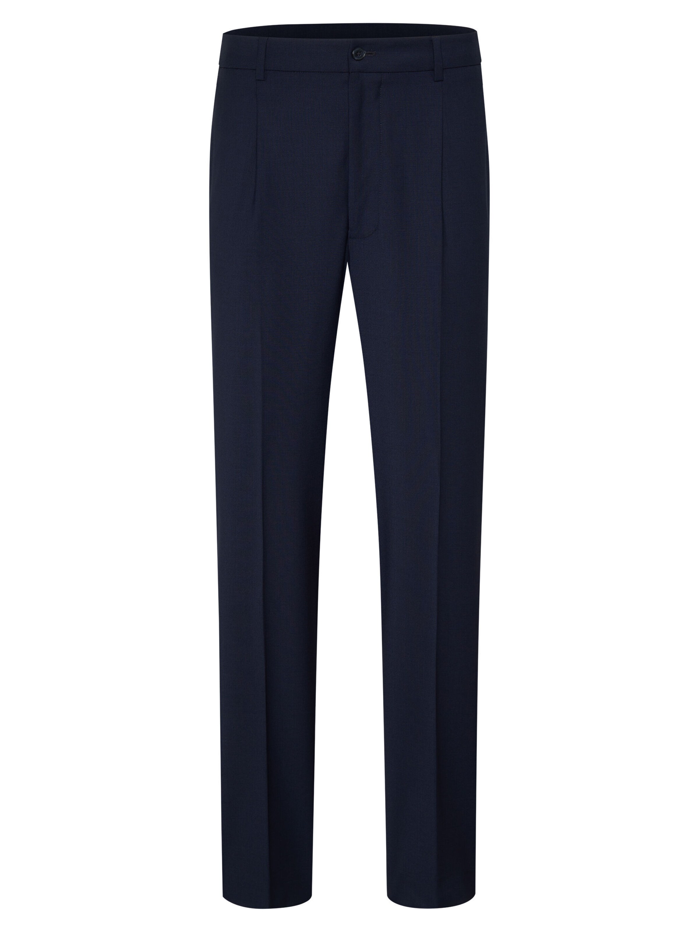 BENVENUTO Tapered Bandplooibroek 'Roberto' in Blauw: voorkant