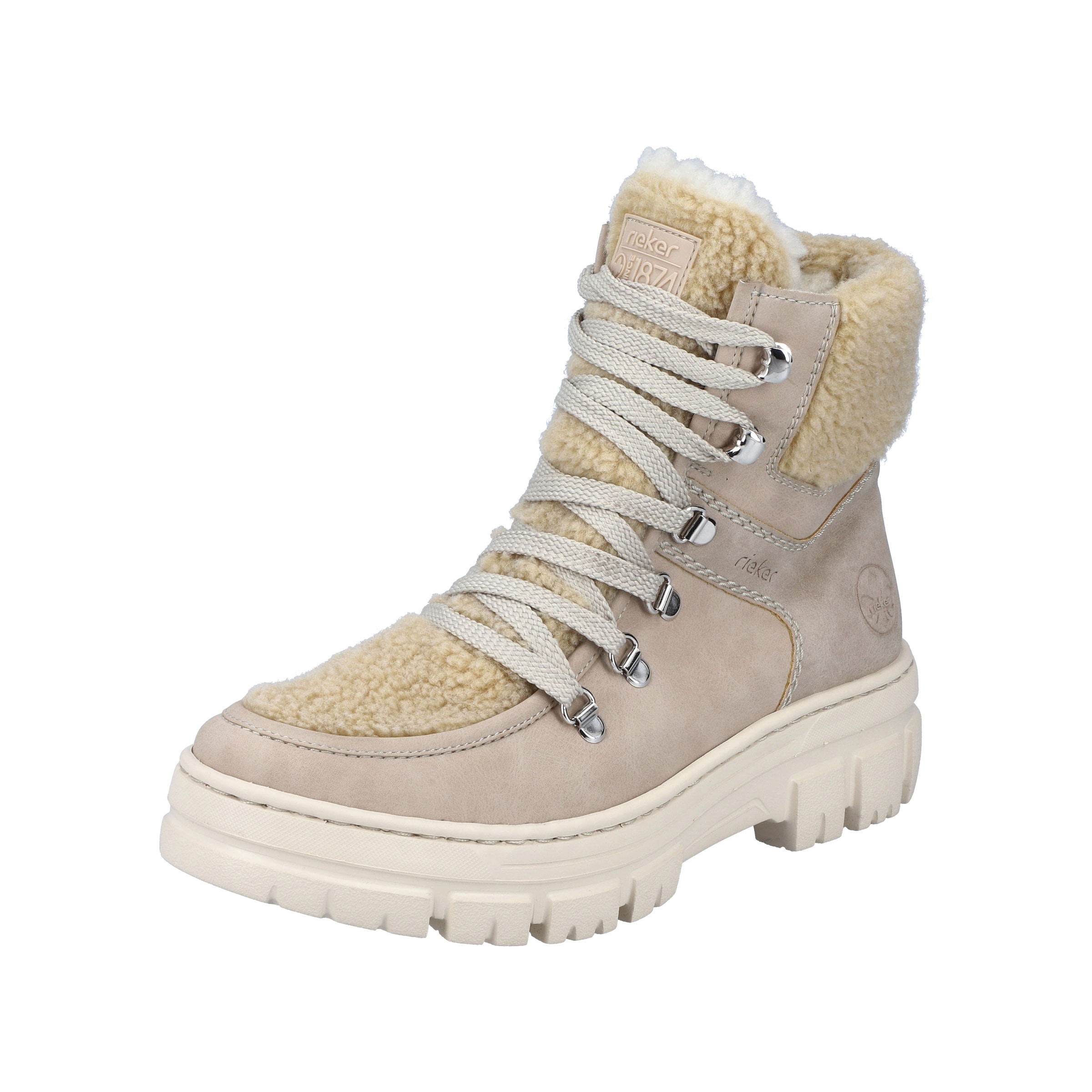 Bottes à lacets 'Z7430' Rieker en beige : devant