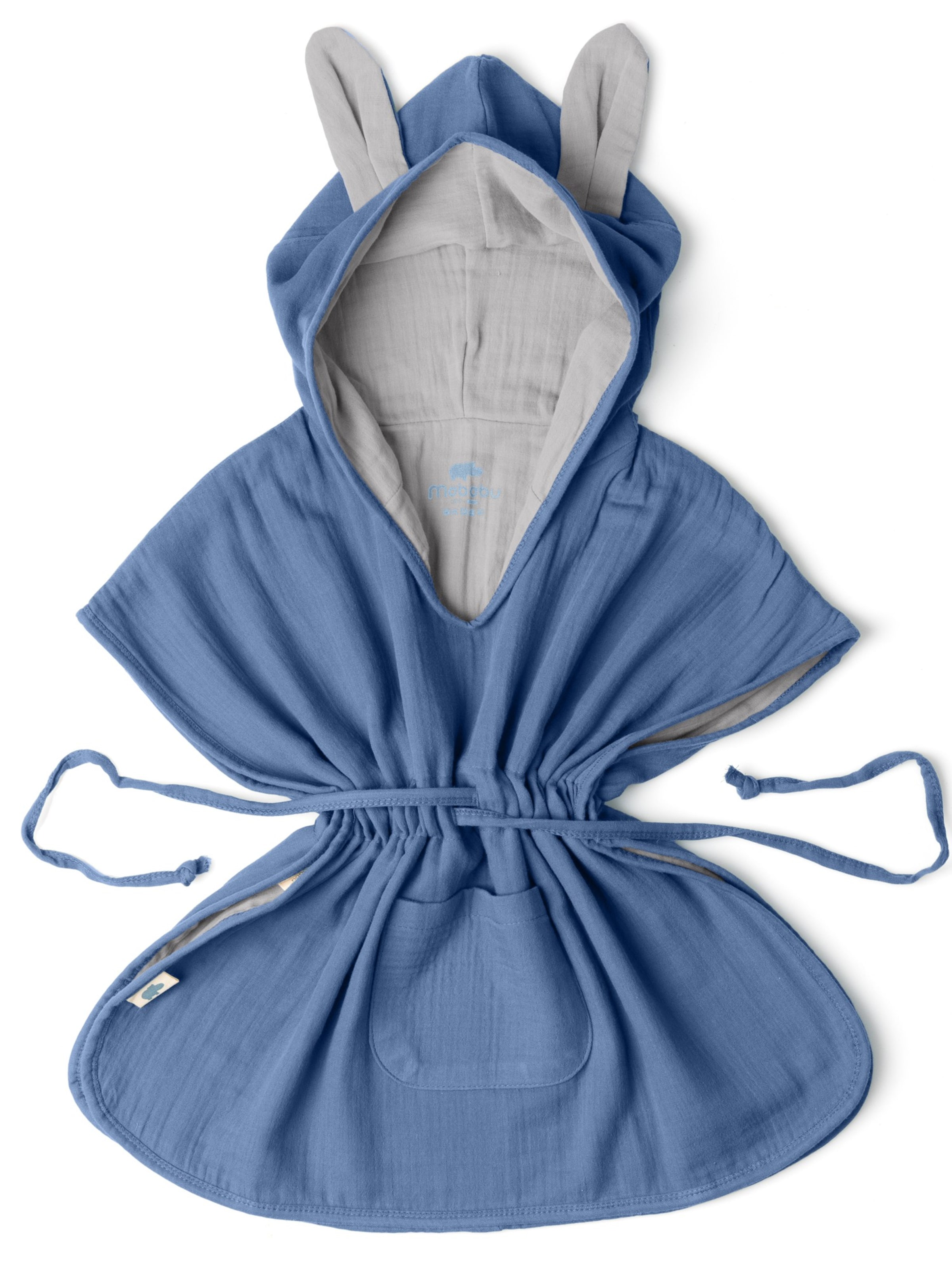 mababu Bademantel 'Hasenohren'‌‌‌‌‌‌ in Blau