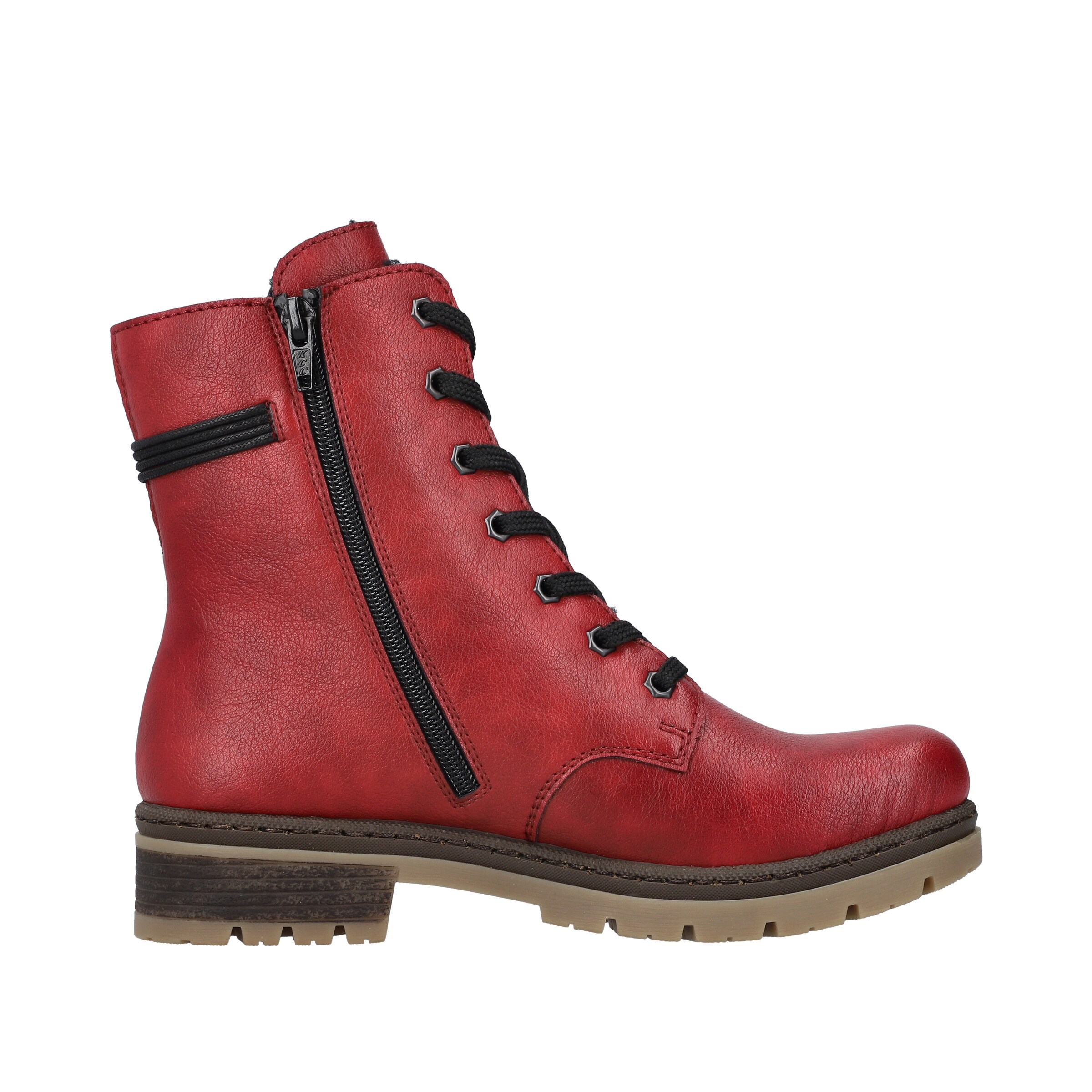 Rieker Lace-up bootie in Red