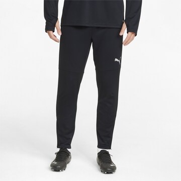 PUMA Slimfit Sportbroek in Zwart: voorkant