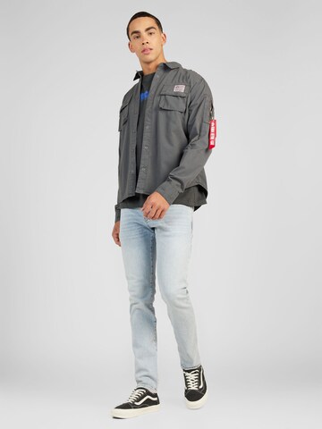 ALPHA INDUSTRIES Klasický střih Přechodná bunda – šedá