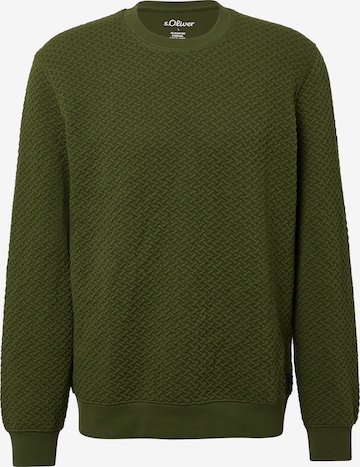 s.Oliver Sweatshirt in Grün: Vorderseite