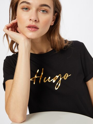 HUGO Red Shirt 'The Slim Tee 15' in Black